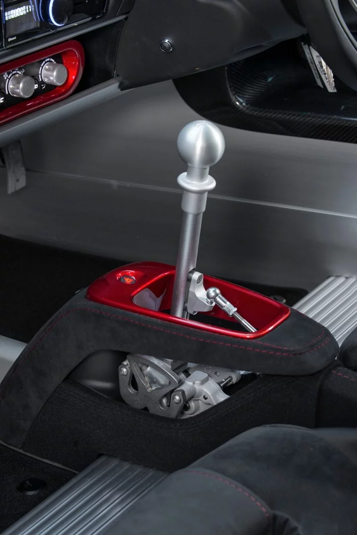The Lotus Exige Sport 380 a six-speed manual gearbox with oil-cooled gears that allow for smoother changes
