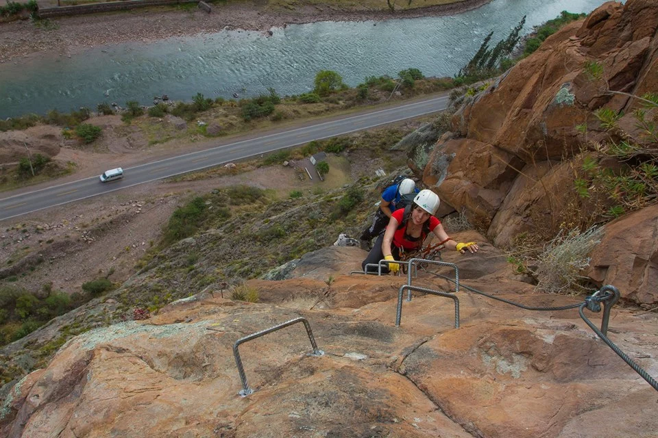 The suites are reached by making a 400-m (1,312-ft) vertical climb up a steel ladder embedded in the rock