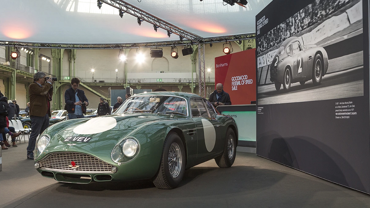 The last Aston Martin DB4GT Zagato to reach auction, a 1962 model, was sold by RM-Sothebys for $14.3 million in December, 2015 and became the most expensive British car ever sold at auction at that time. The car above is by far the most significant of the 19 DB4 GT Zagatos produced, having been raced in period as part of the quasi-works Essex Racing Stable team against some of the most notable grids ever assembled in GT World Championship history. This car battled neck-and-neck with Ferrari's 250 GTO and 250 GT SWB, driven by twice World F1 champ Jim Clark. Given a near identical car without that provenance sold for $14.3 million, one wonders what this car might fetch when it goes to market at Bonhams Goodwood Festival of Speed Sale on July 13, 2018.