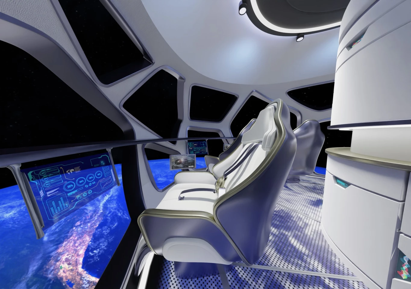 Each passenger will have a screen at their seat, displaying information on the flight
