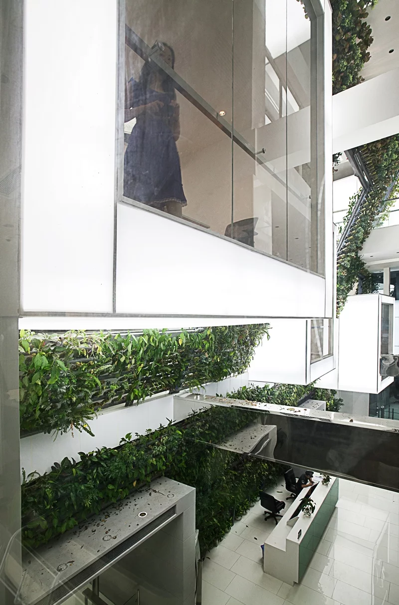 Nutrients are added to the water before it is pumped to the plants