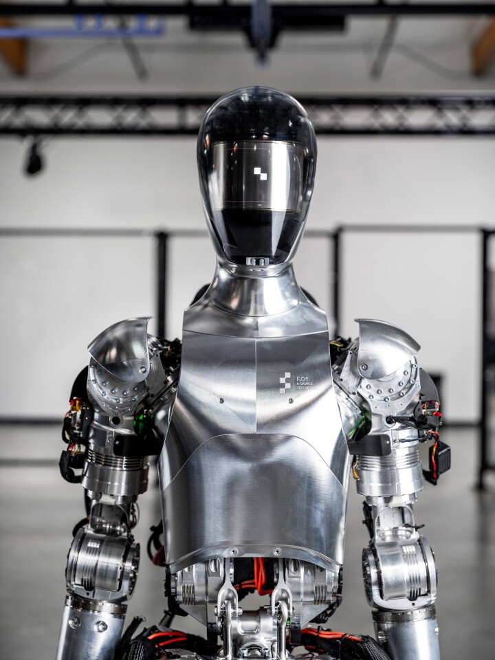 The face-level screen will be used to communicate the robot's current and future intentions