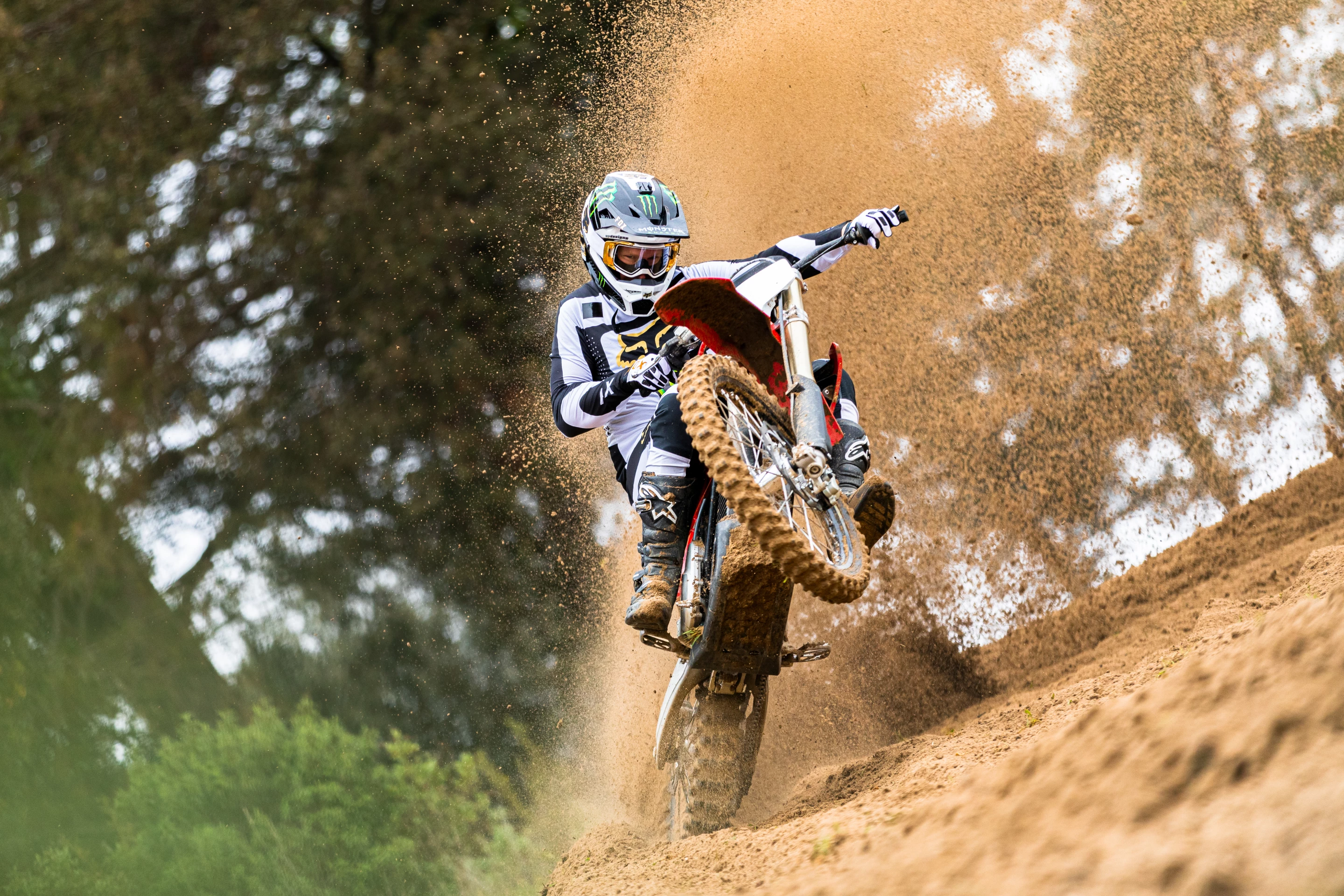 OK, we admit, this is a better photo of the wheelie than of the bike