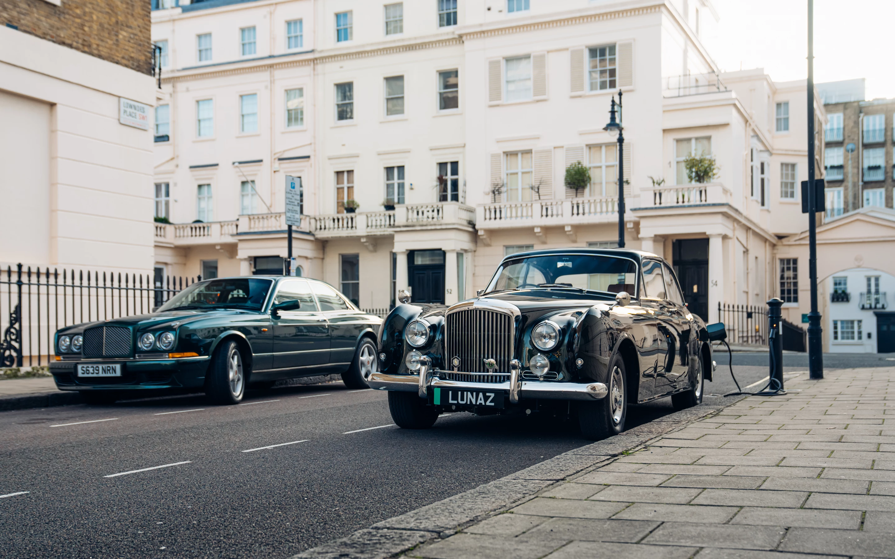 The Lunaz 1961 Bentley S2 Continental electric takes a charging break