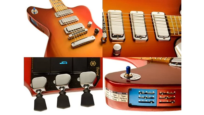 All the important tech in one place: the RoboHead tuners and Tune-o-matic/Piezo robot bridge, the FBX pickups and the