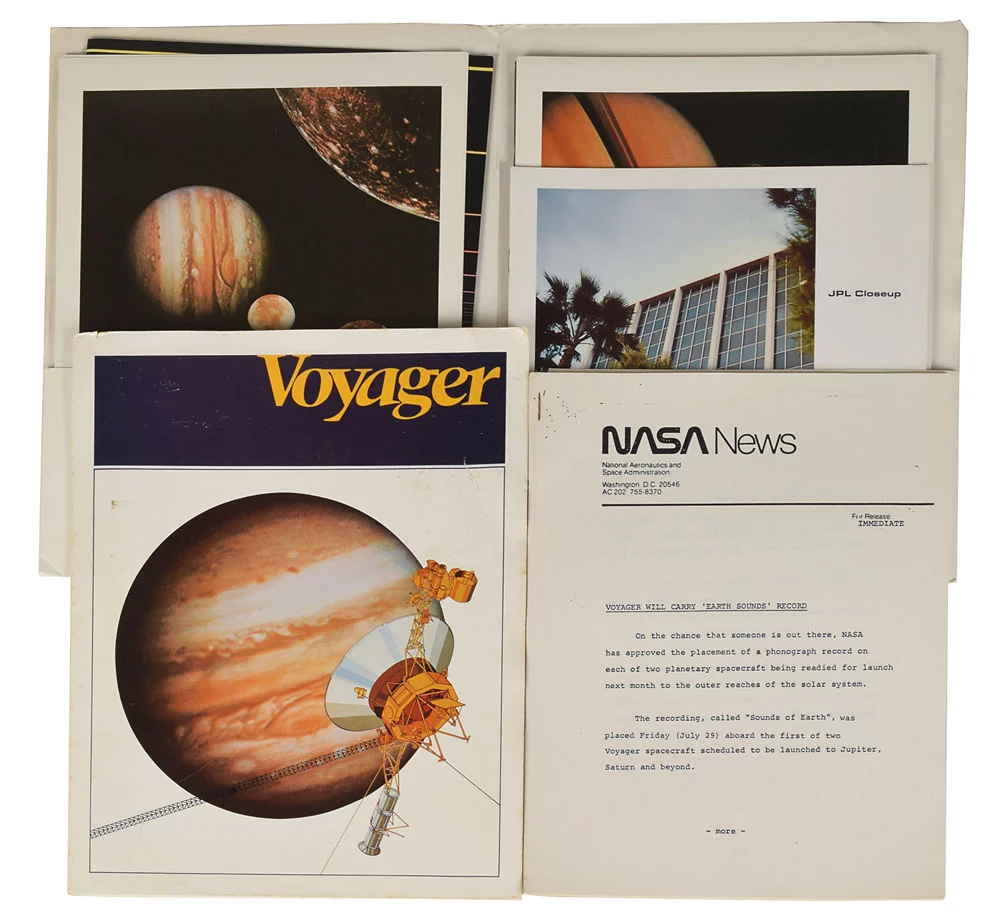 Voyager memorabilia from the Carl Sagan collection