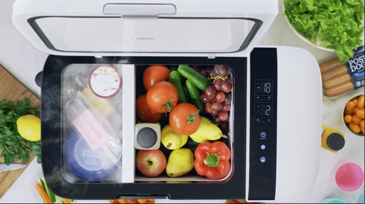 The touch panel on the right provides easy temperature control