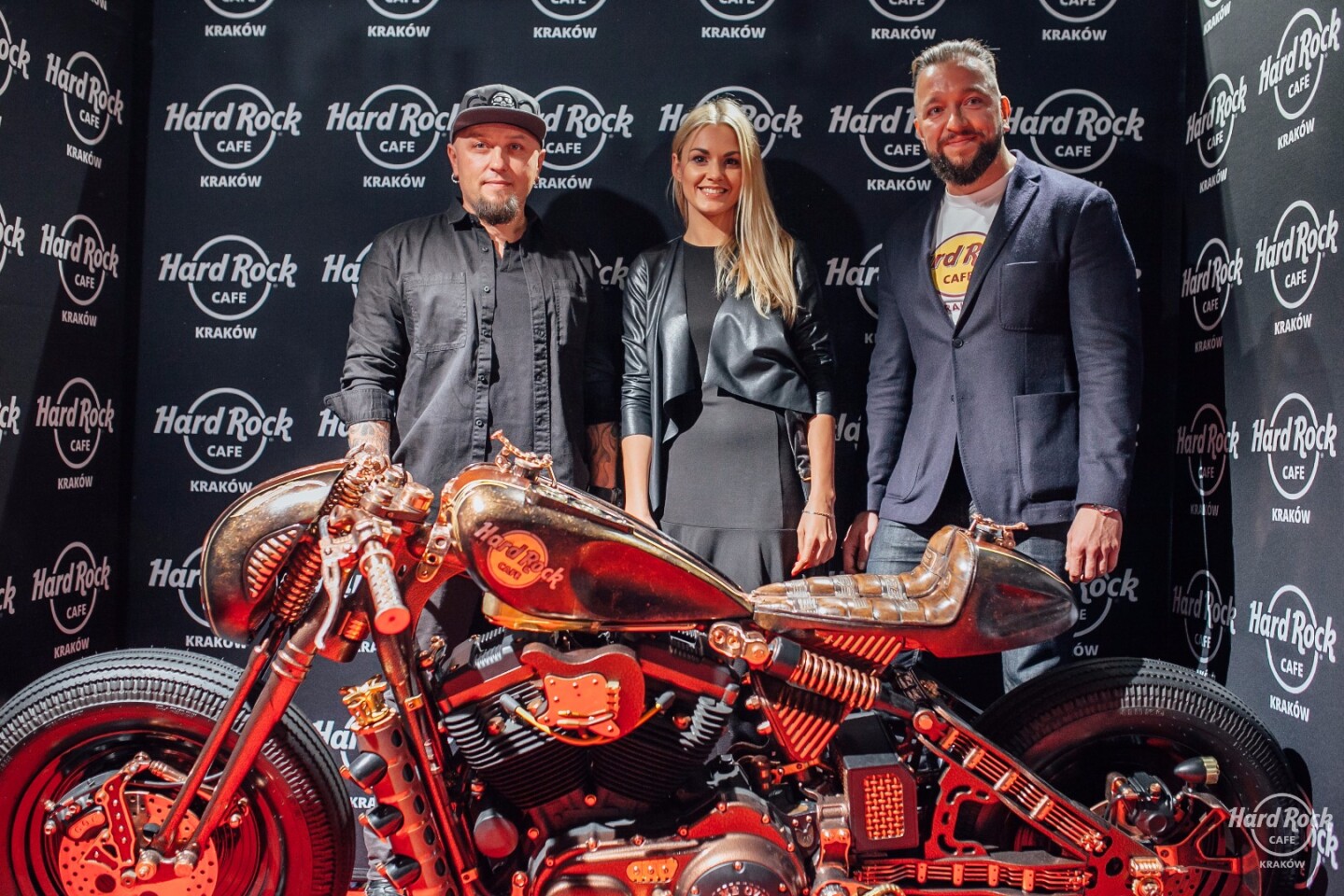 From left to right: Stanislaw Myszkowski - Game Over Cycles Owner, Paulina Macek - Hard Rock Cafe Kraków General Manager, Pawel Broniszewski – Barista S.A. Chairman