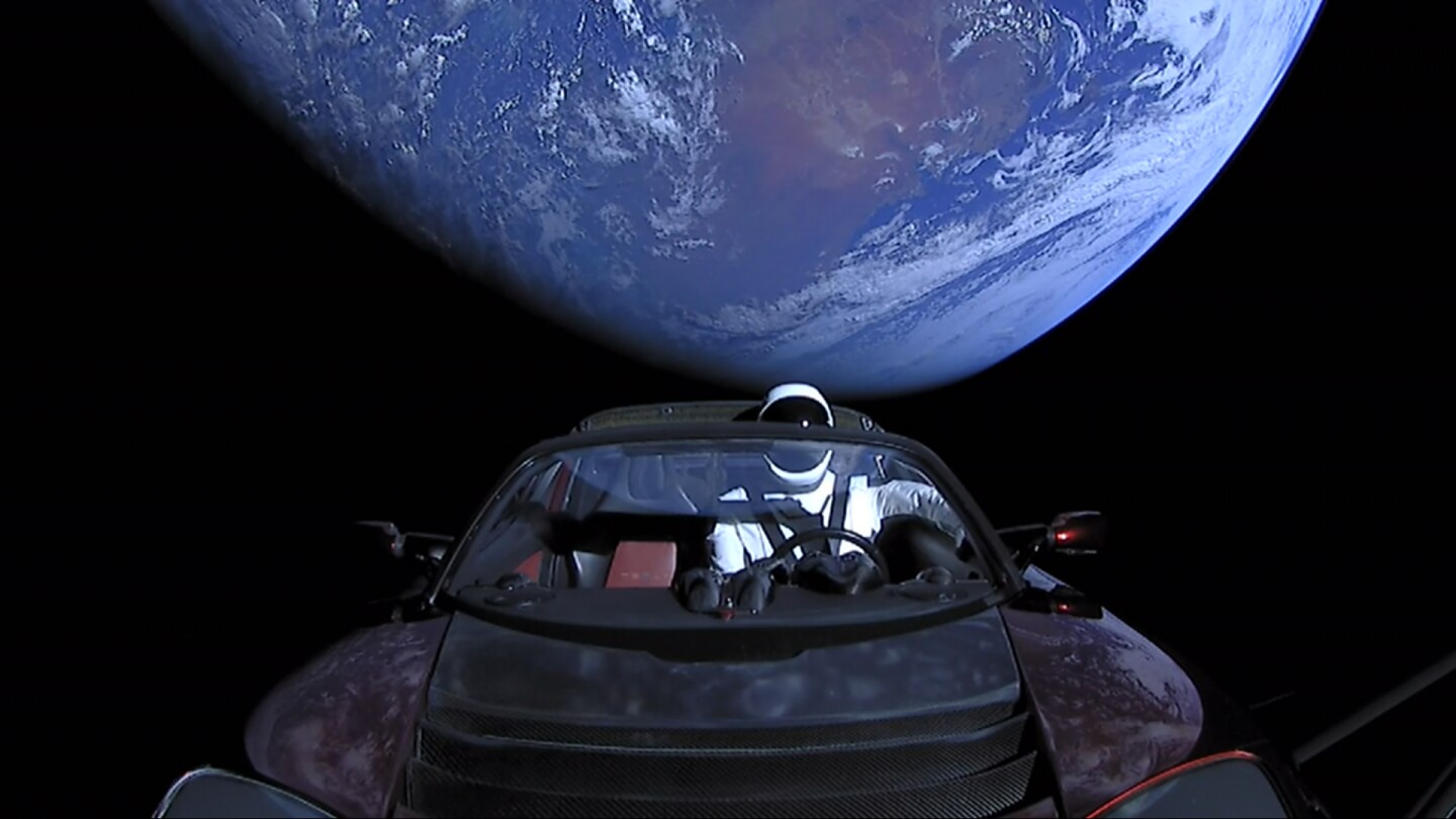 The Roadster passing the terminator