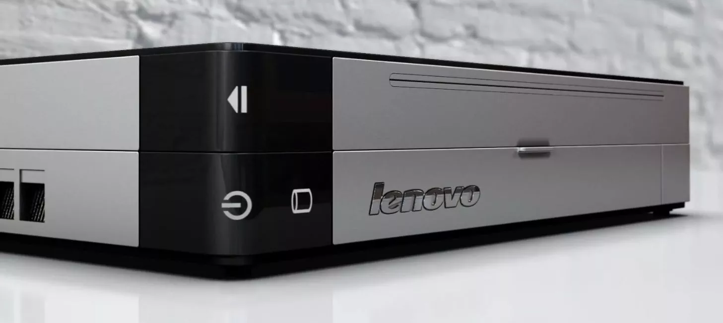 The Lenovo IdeaCentre Q180 can be set vertically (utilizing the included stand) or horizontally