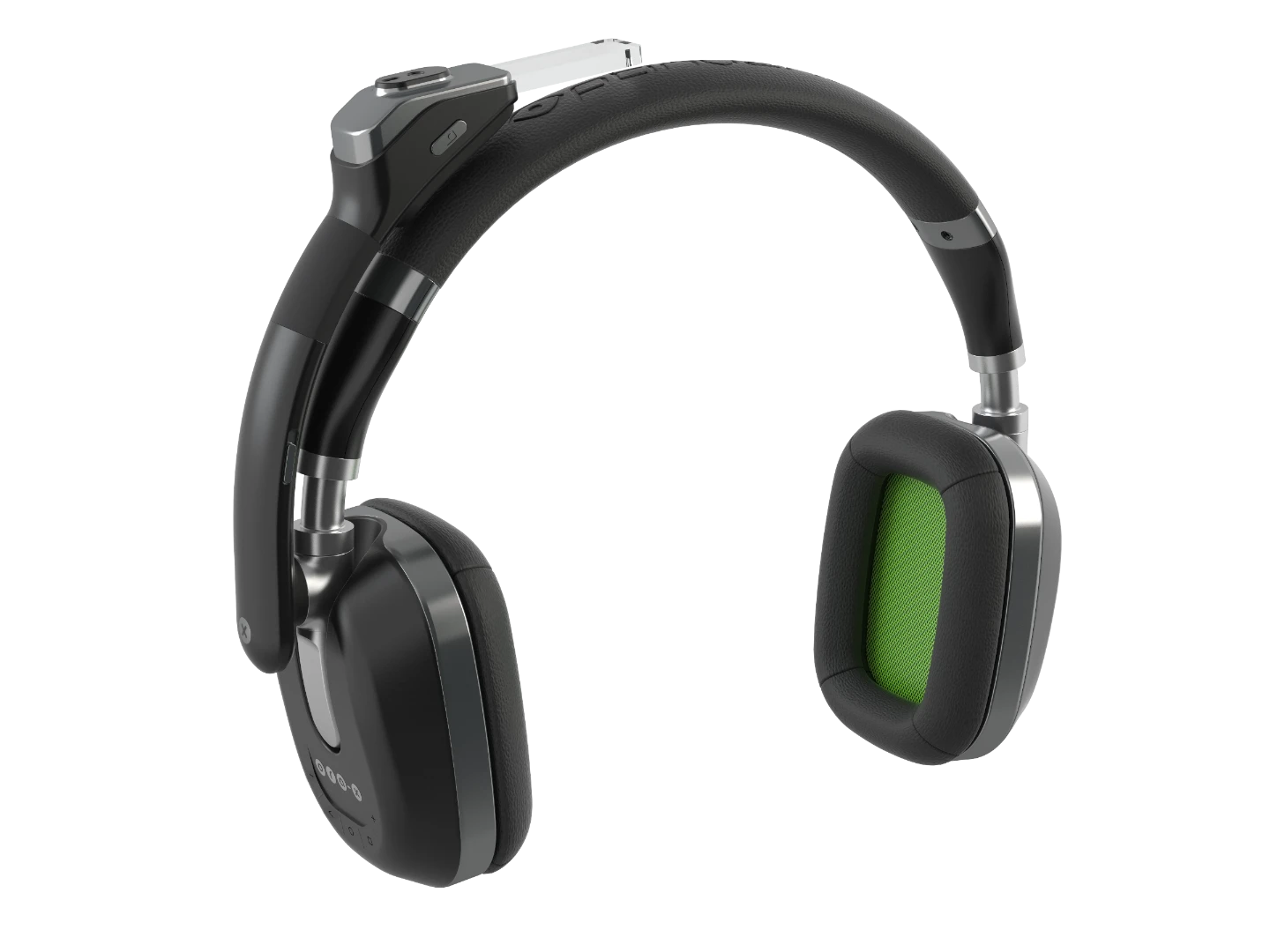 The Ora-X headphones feature a display arm that can be adjusted up to 180 degrees