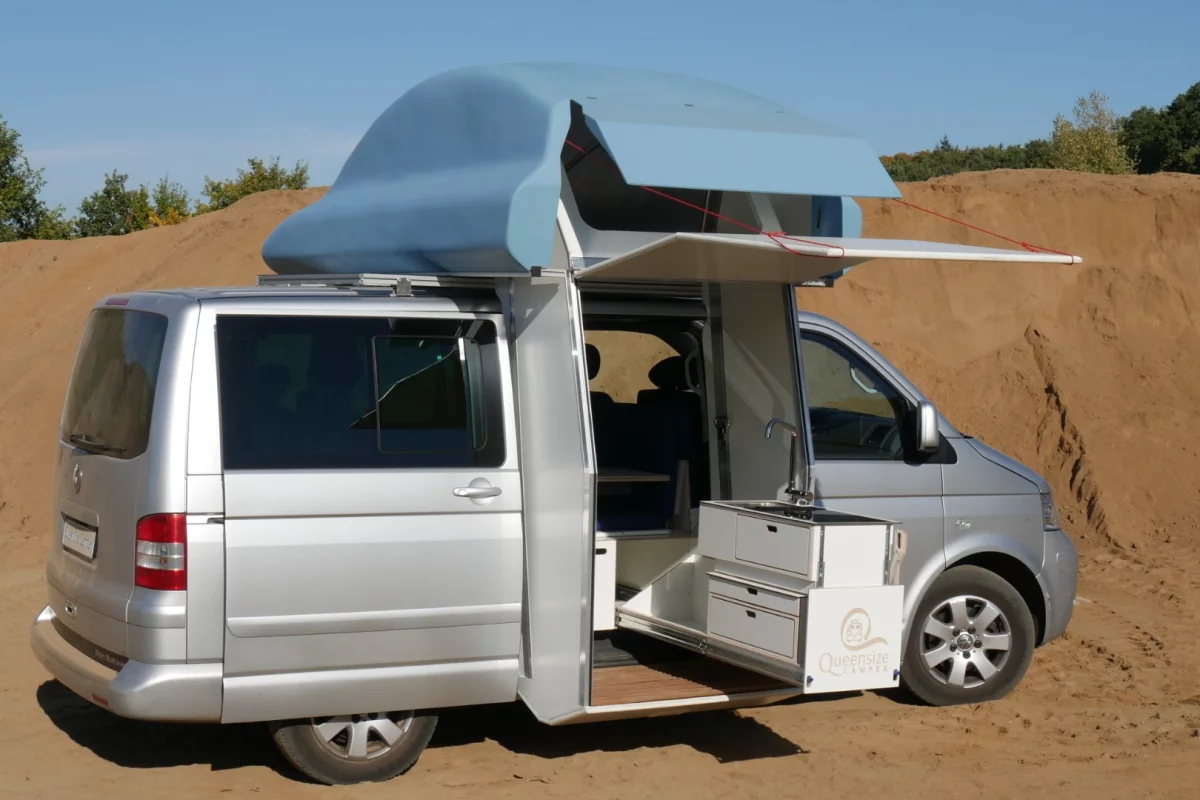 The Queensize Camper Galeria ForFour concept is a very different style of Volkswagen camper van