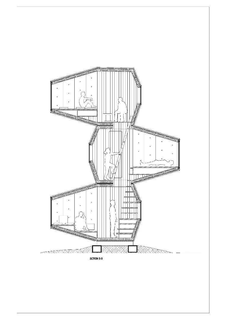 Architectural plan of the Living Unit on Ljubljana Castle