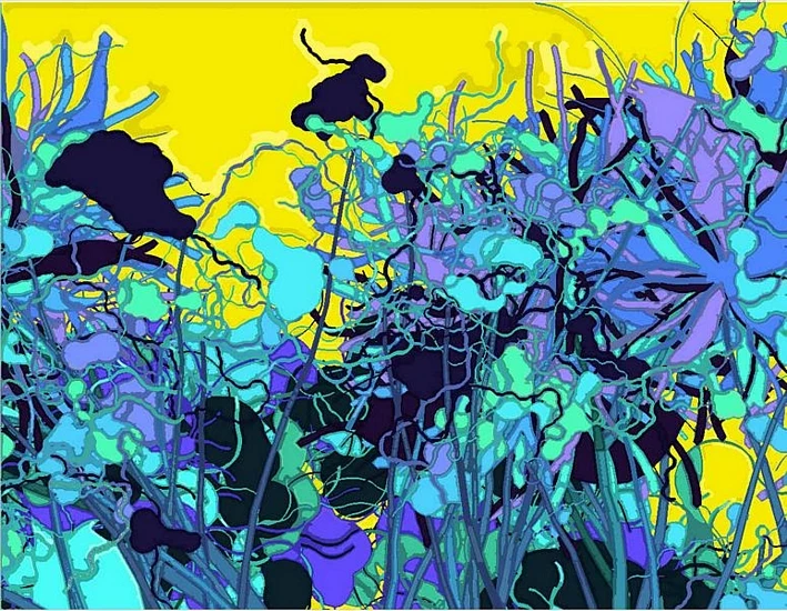 040502 is a 2004 painting of pigment on paper by the robotic, artificially intelligent painter AARON