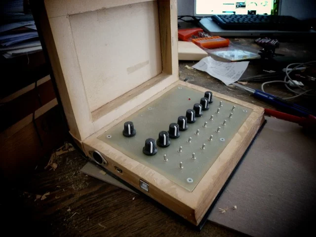 Konkreet Labs' Gwydion ap Dafydd constructed a special front panel to house the synth's controls (Photo: copyright Gwydion ap Dafydd)