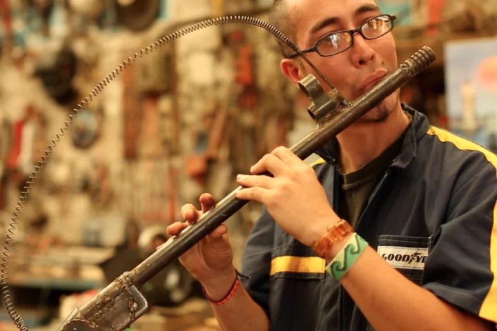 Mexican artist Pedro Reyes's Imagine project transformed weapons into musical instruments