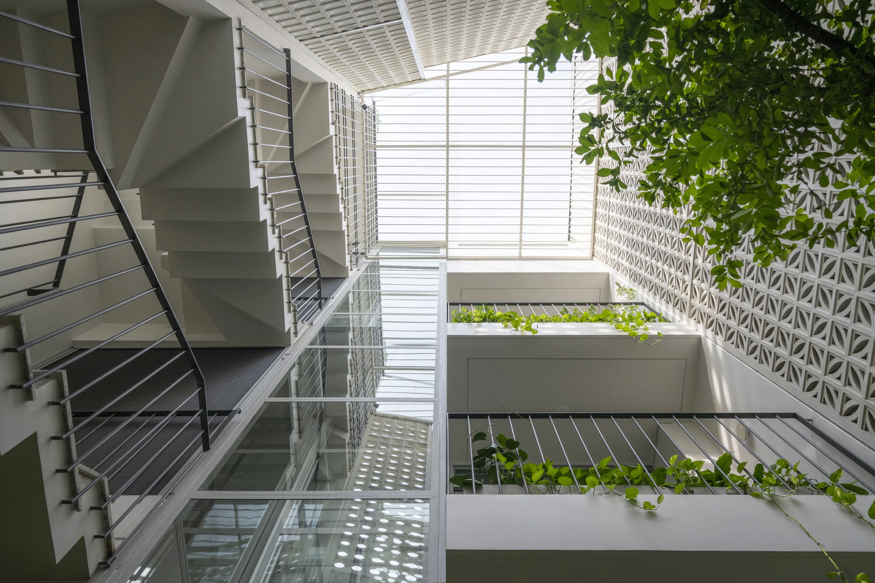 The Secret Garden's inner garden area has a glazed roof, ensuring daylight permeates within