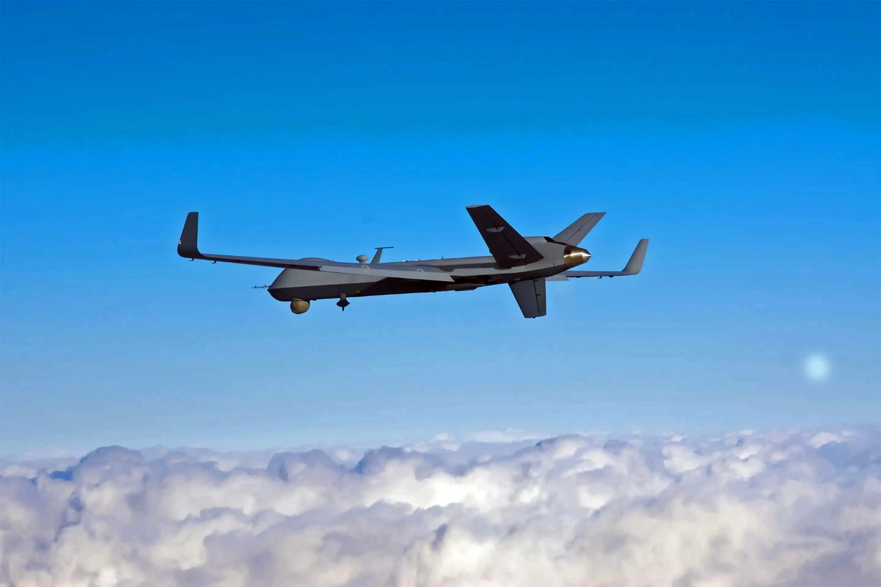 An MQ9-Reaper drone, while using a 950-shaft-horsepower (712-kW) turboprop engine in it's current configuration, could be a future-use candidate for being battery powered with the power-beaming technology Dr. Ifana Mahbub is developing