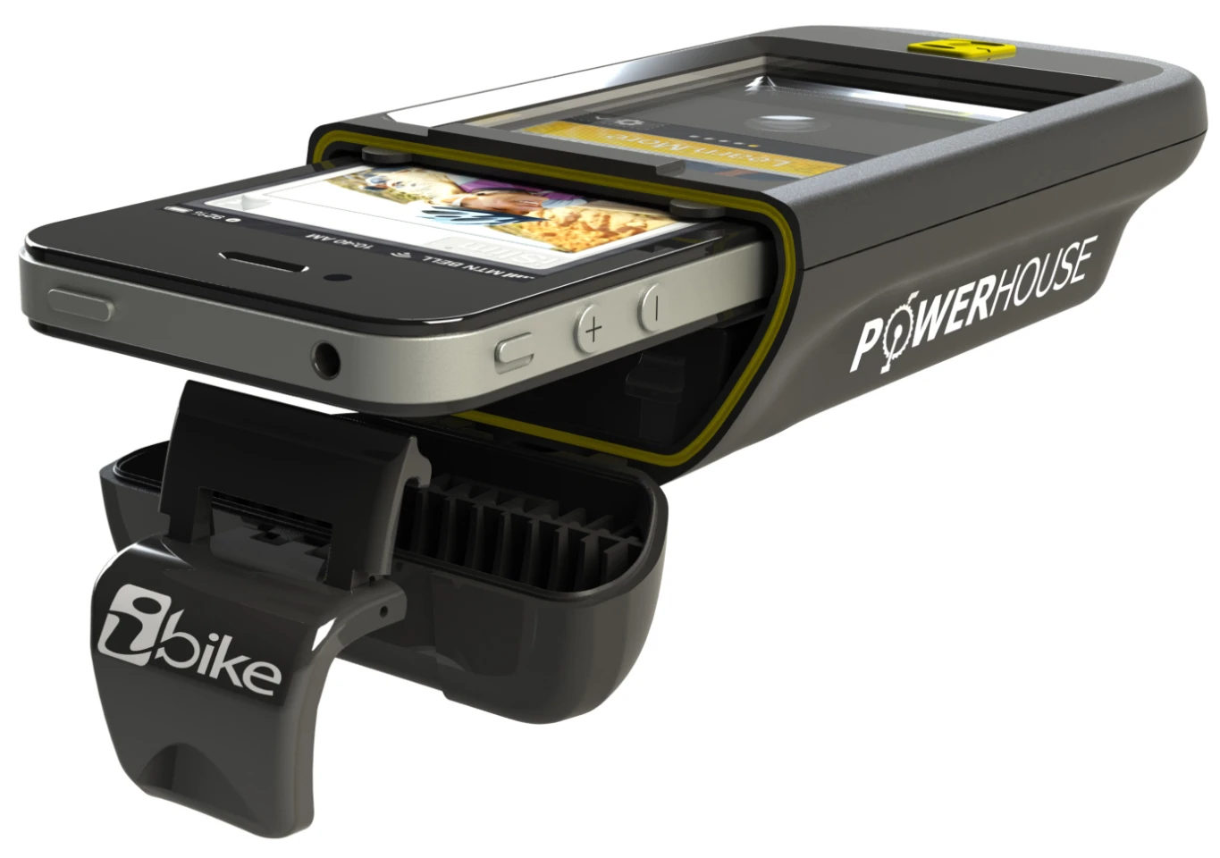 Velocomp makes the iBike POWERHOUSE case shock and water resistant to protect the iPhone