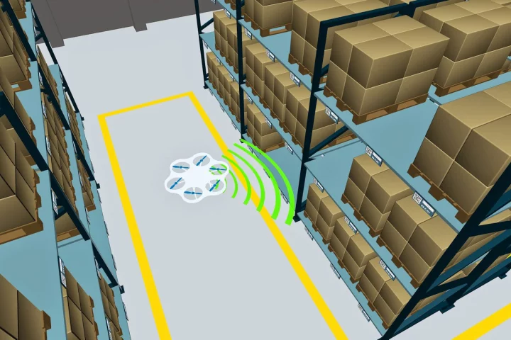 The autonomous flying robot will soon be capable of independent navigation and inventory administration (Image: Fraunhofer IML)