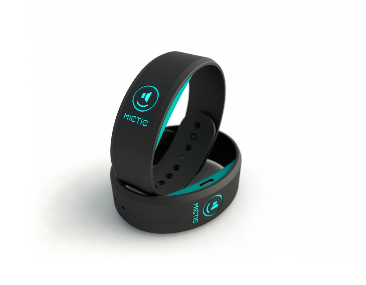 Looking like Fitbits, the Mictic wristbands translate motion into music