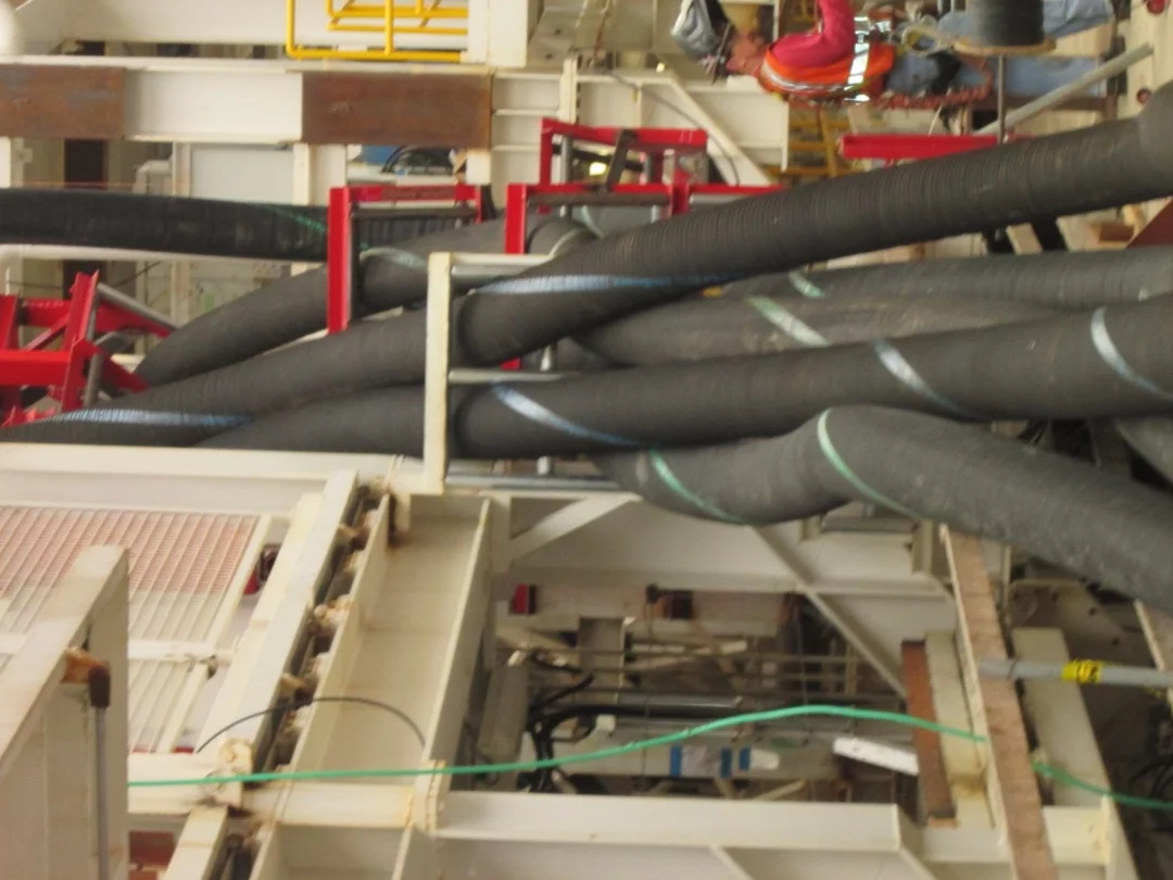 Service cables entering Bertha