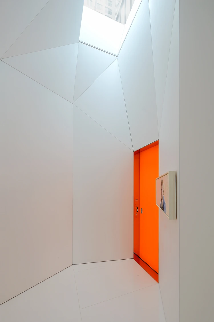 Visitors to SkyHouse are greeted with a private elevator landing (Photo: David Hoston)