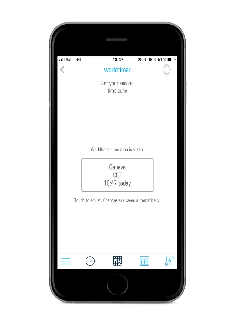 Hybrid app world time