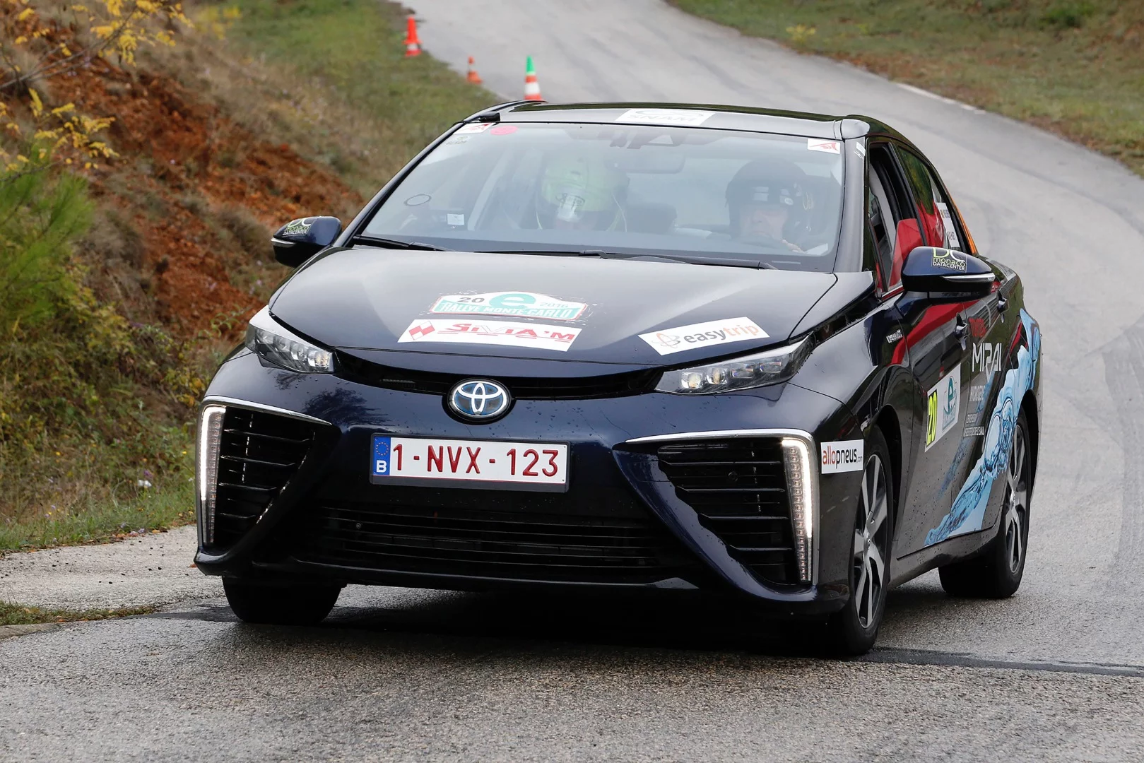 Just as production cars competed in "reliability trials" and city-to-city races 100 years ago to demonstrate their reliability and speed to the public, the inaugural 1,000 km E-Rally Monte Carlo held this week is serving the same purpose for production zero emission vehicles ... and the winner of the event was the Toyota Mirai fuel cell vehicle of Artur Prusak & Thierry Benchetrit which took victory from two Renault Zoes, a BMW I3 and a Kia Soul.