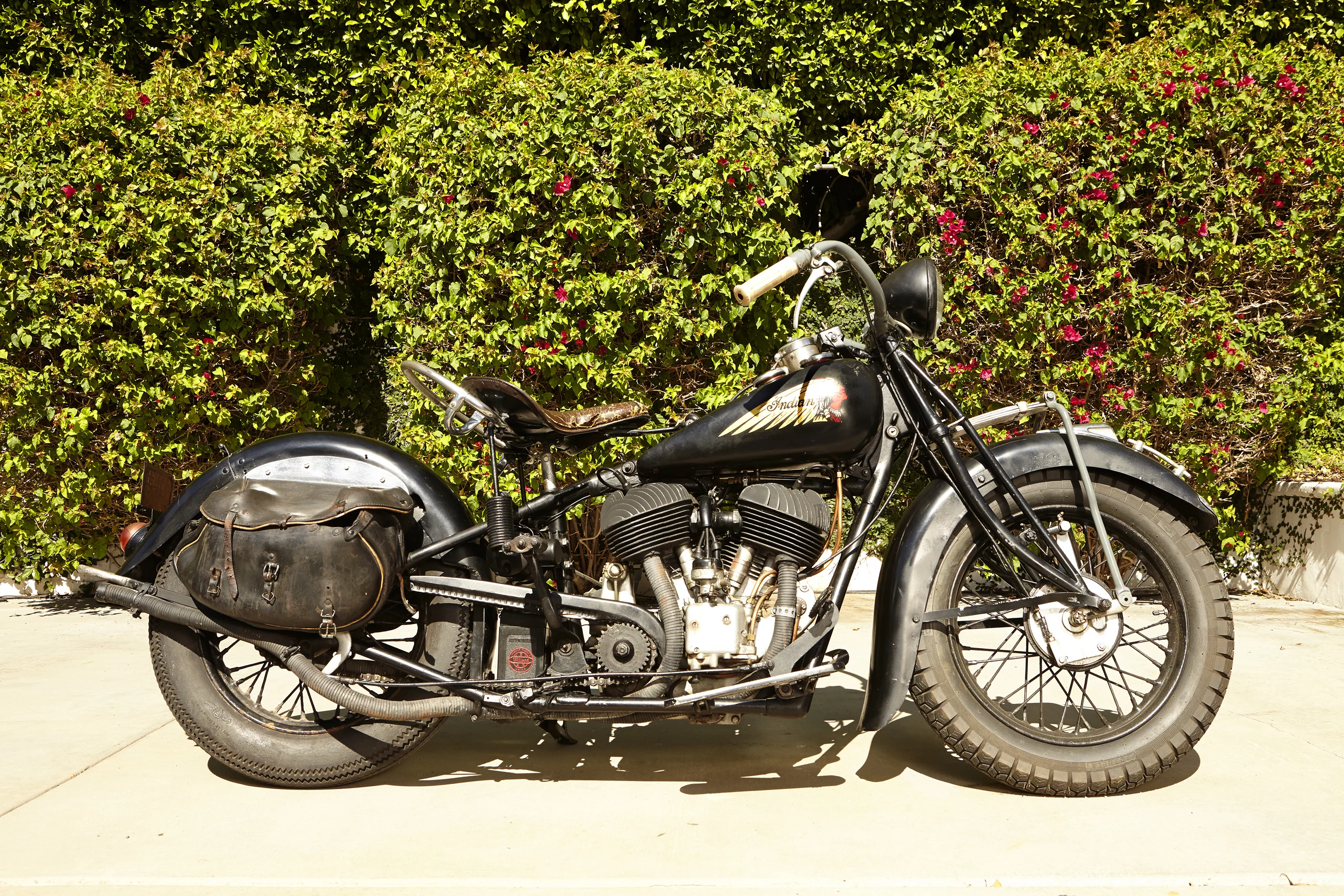 McQueen's unrestored 1936 Indian Chief. Just as he last rode it.