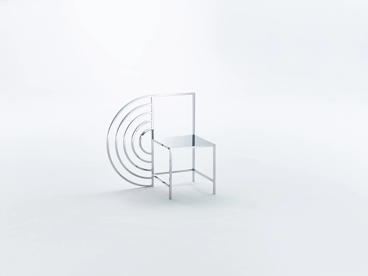 Oki Sato (designer) Nendo (design studio) Manga chair #28 2015 stainless steel National Gallery of Victoria, Melbourne Purchased with funds donated by Bruce Parncutt AO and Robin Campbell, Michael and Emily Tong, 2017