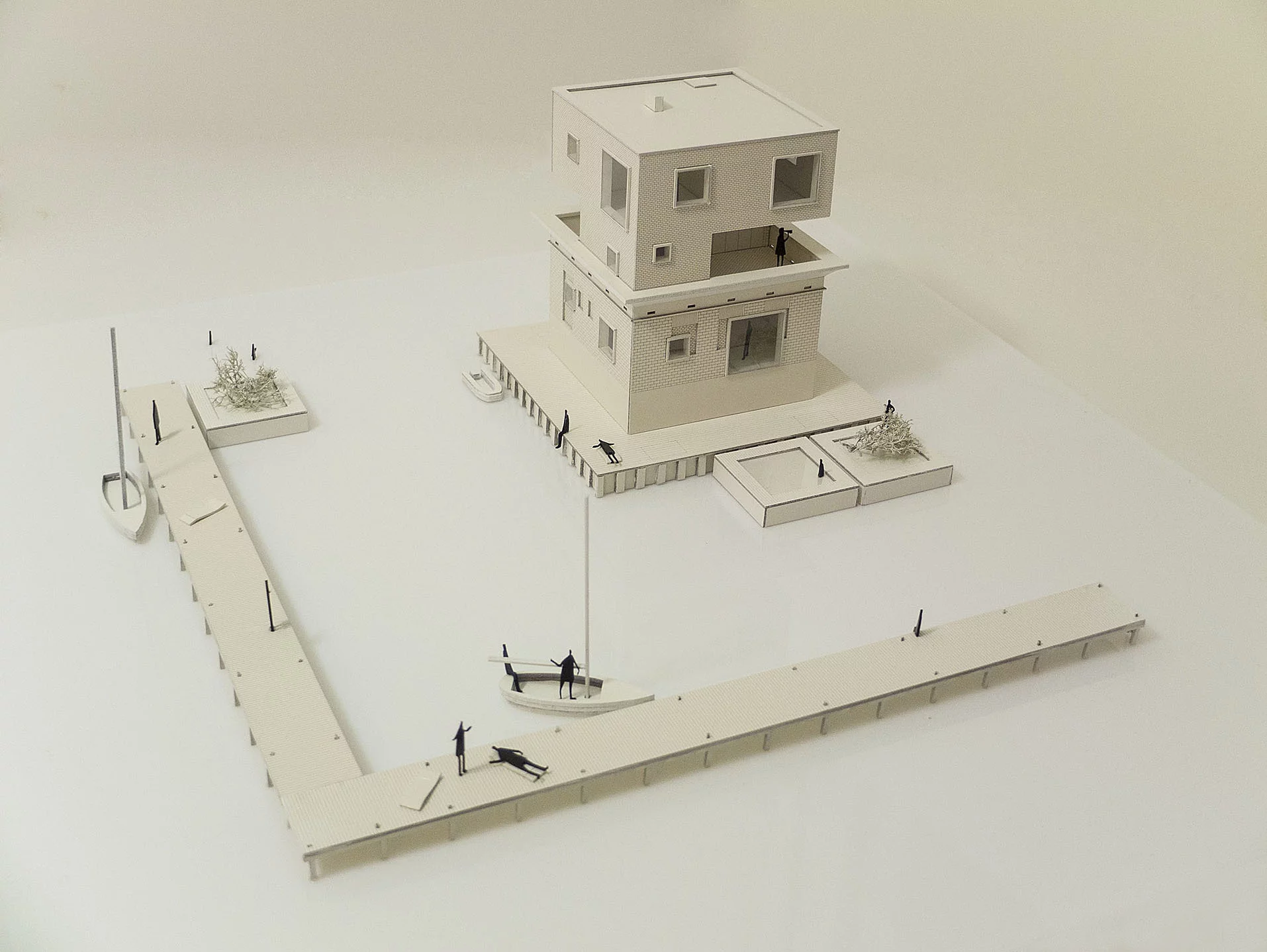 The top floor will sport a bathroom, toilet, and sleeping quarters for up to eight people, while the first floor will include a sauna, sundeck and storage (Image: MFRMGR)