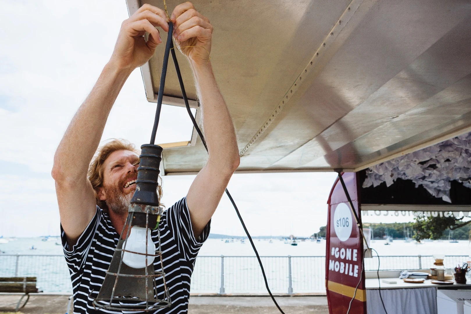Dion Gosling sets up the finishing touches