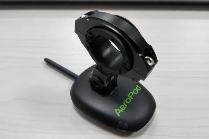 The AeroPod, with its included handlebar mount