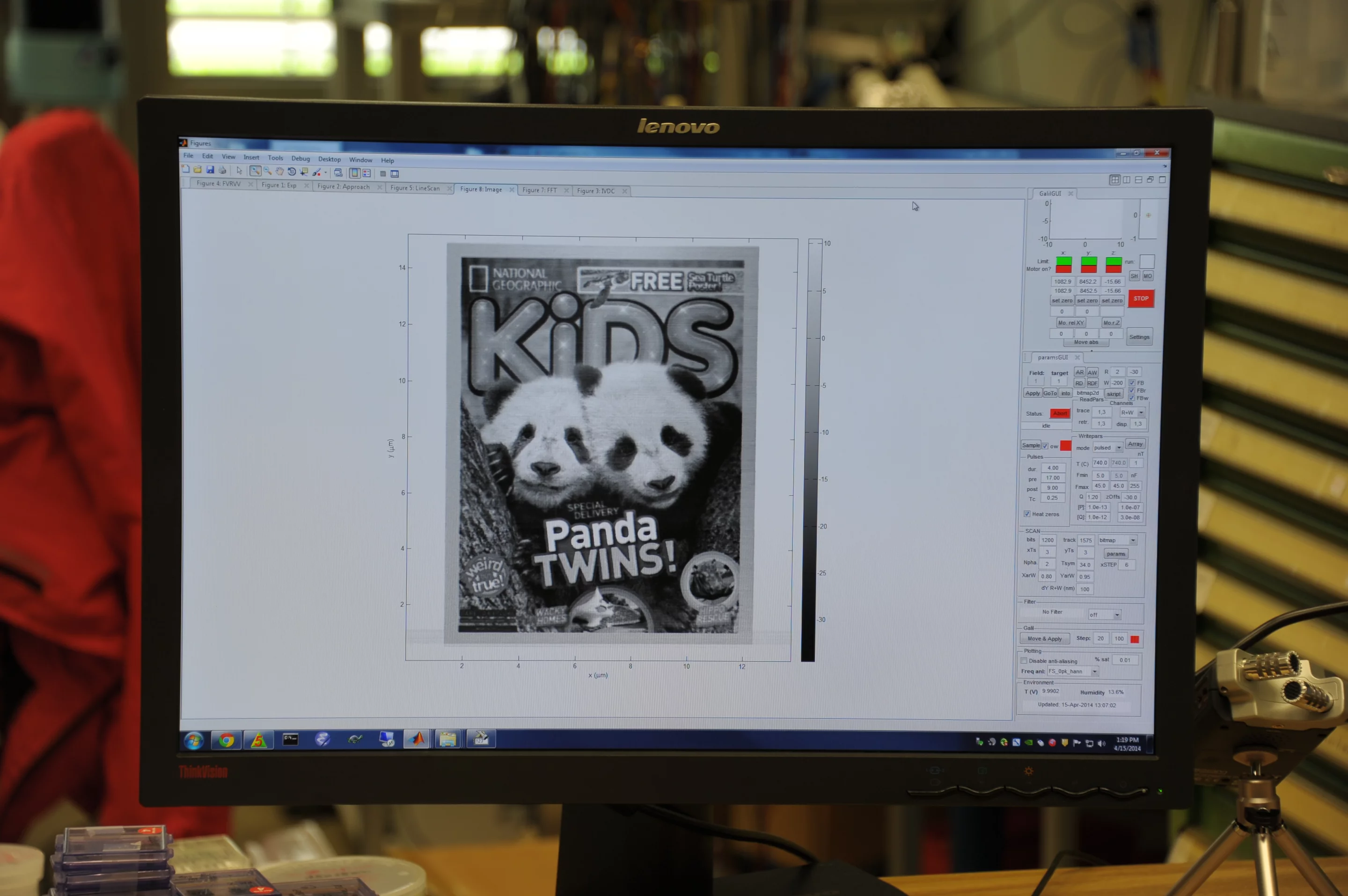 Image of the magazine cover seconds after completion