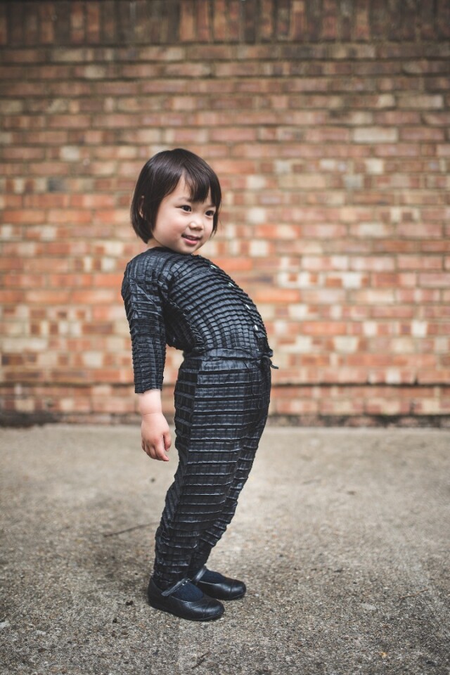 "Children grow seven sizes in their first two years on Earth and this equates to a lot of wasted clothing," says Yasin