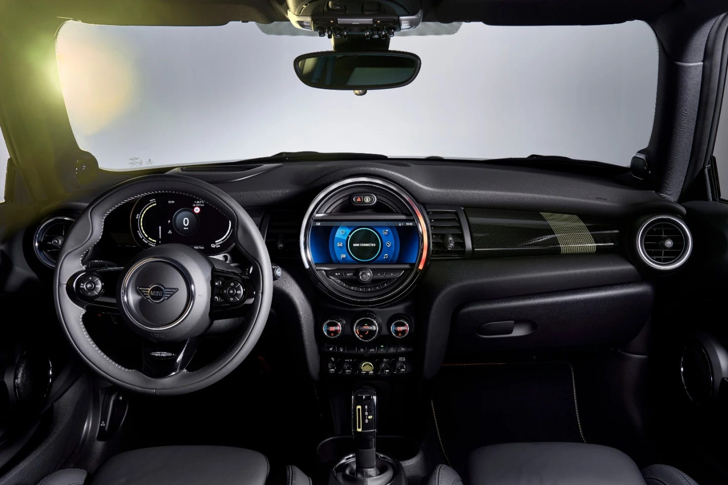 Cabin follows the style of recent Mini Coopers