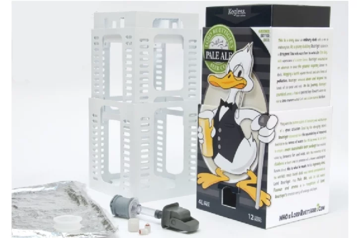 Kegless - almost a dozen single-serve bottles in an easy-to-dispense box