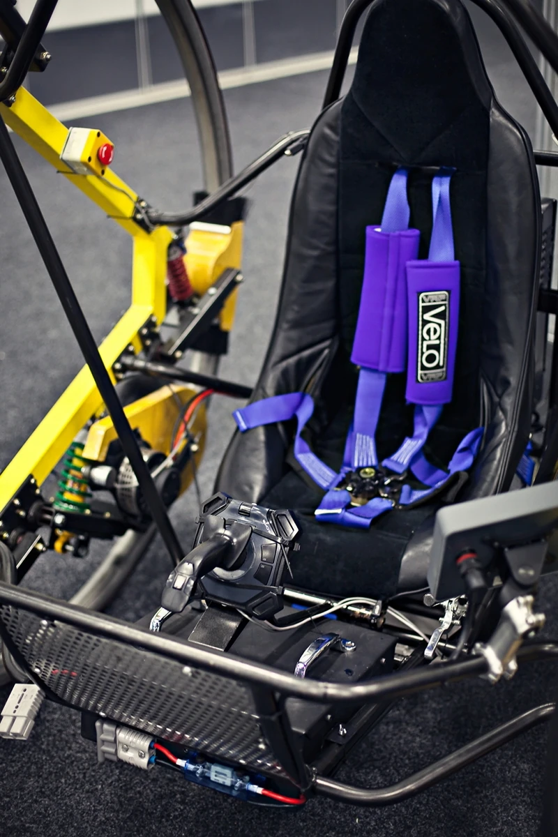 EDWARD (Electric Diwheel With Active Rotation Damping) is a student-built electric, working dicycle (Image: University of Adelaide)
