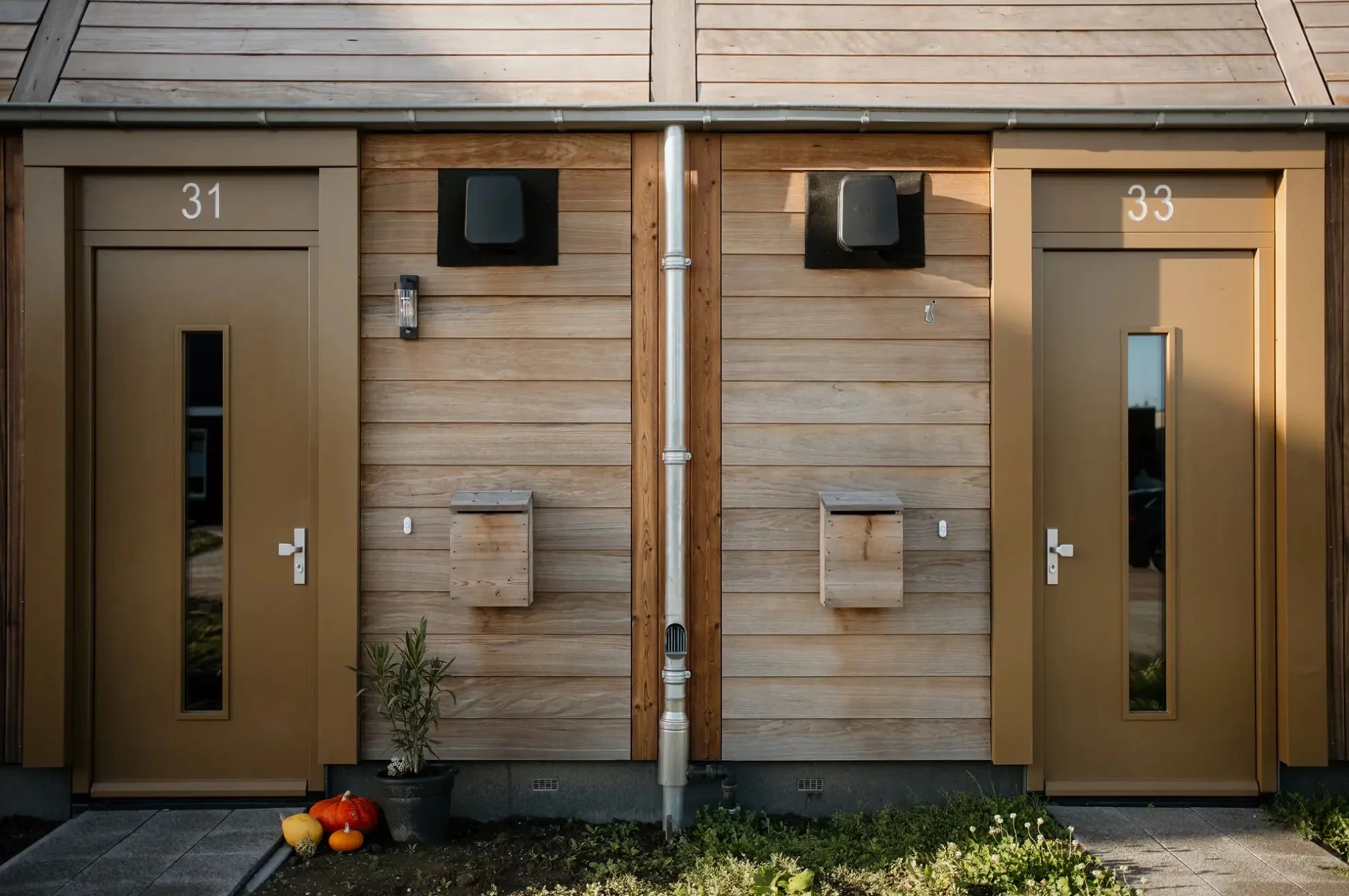 The neighborhood is made up of 12 affordable rental homes designed to minimize environmental impact