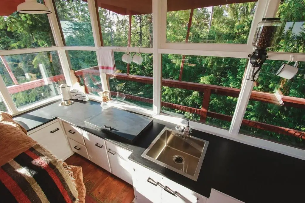 Crystal Peak Lookout's kitchenette is basic