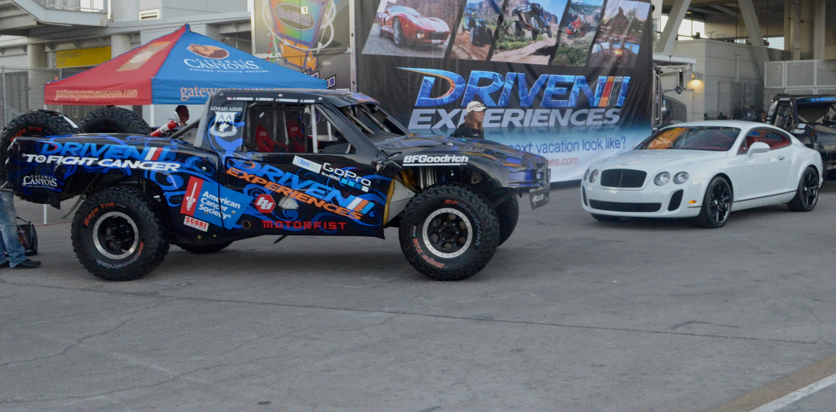 Few other places in the world let you see a race-ready Baja truck face to face with a Bentley (Photo: C.C. Weiss/Gizmag)