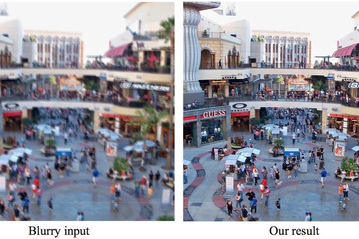 Adobe's de-blur plug-in in action