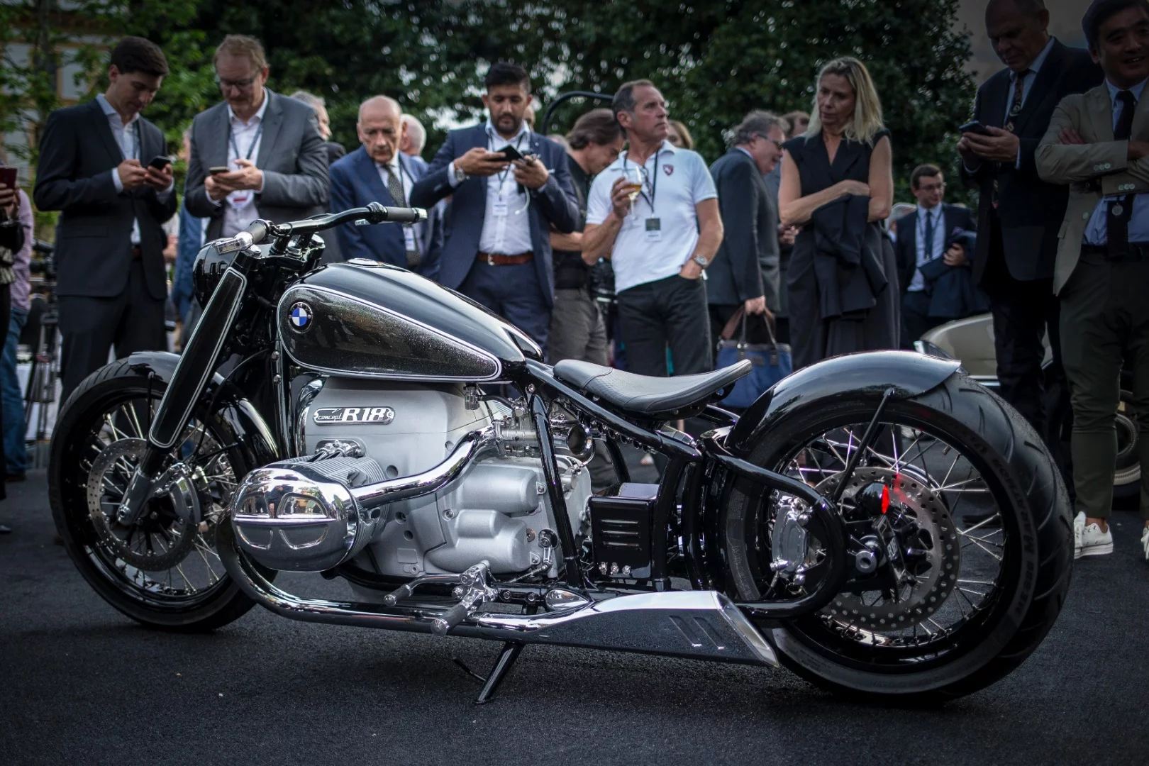 BMW Motorrad's Concept R18 motorcycle was shown for the first time at Concorso d'Elegenza Villa d'Este 2019