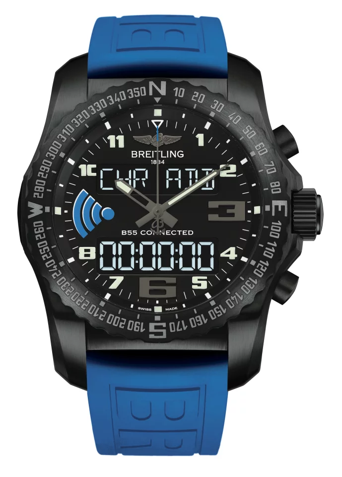 The Breitling B55 Connected has two LED displays