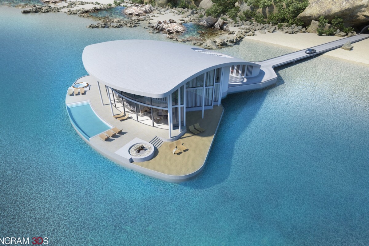 Luxury floating house has a sting in its tail