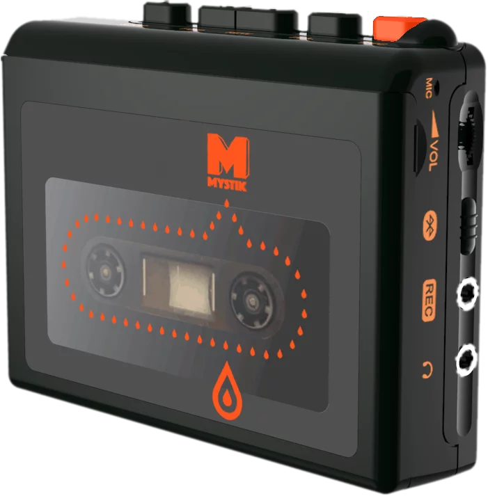 A modern take on the portable audio cassette player of old, the Mystik features a rechargeable battery and Bluetooth 5.0