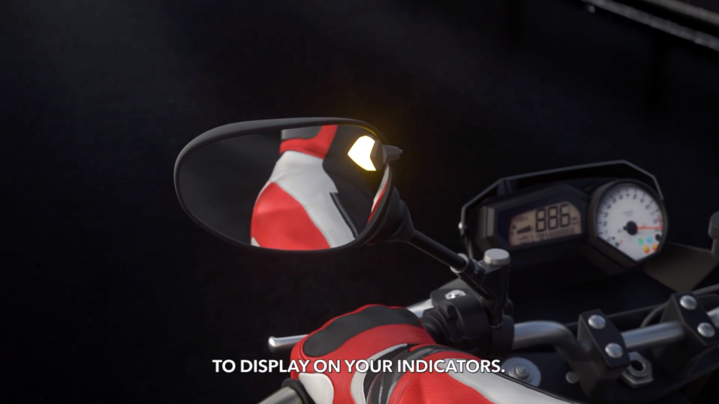 The system flashes a light attached to your mirror - and vibrates your seat
