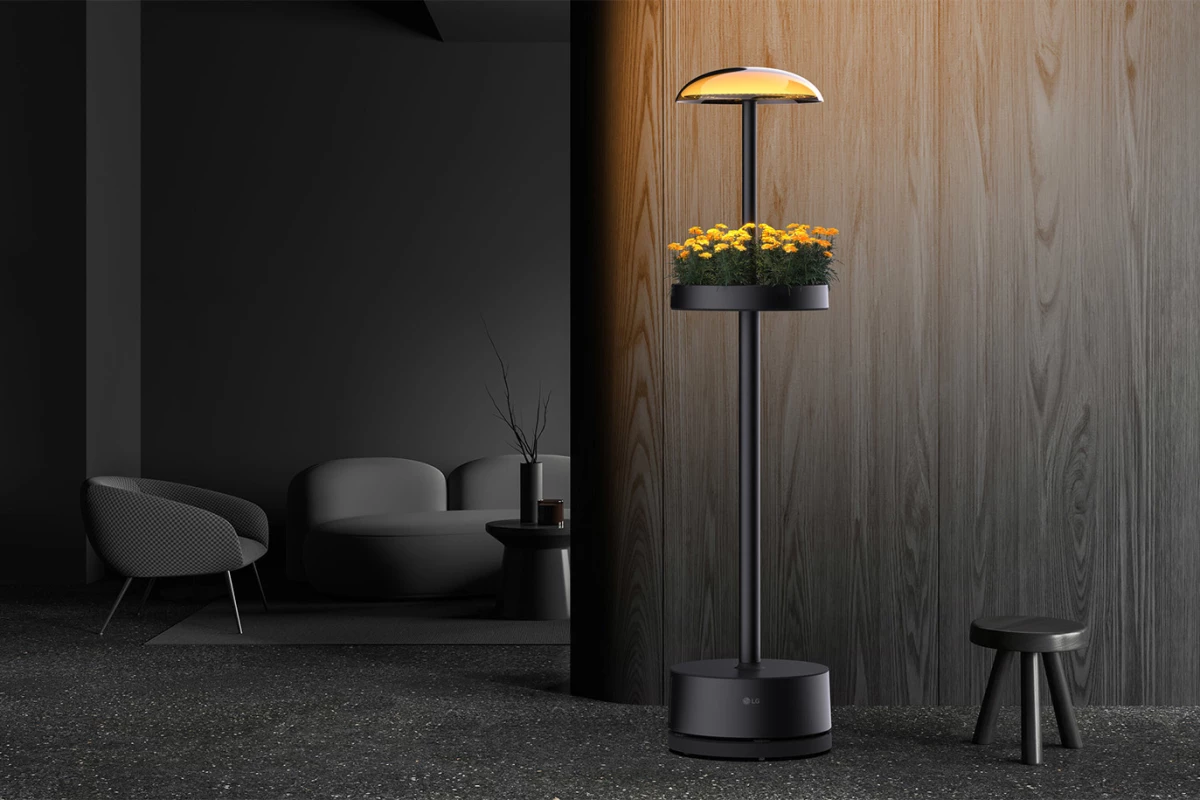LG's new floor lamp doubles as a smart gardening appliance that doesn't take up extra space in your home