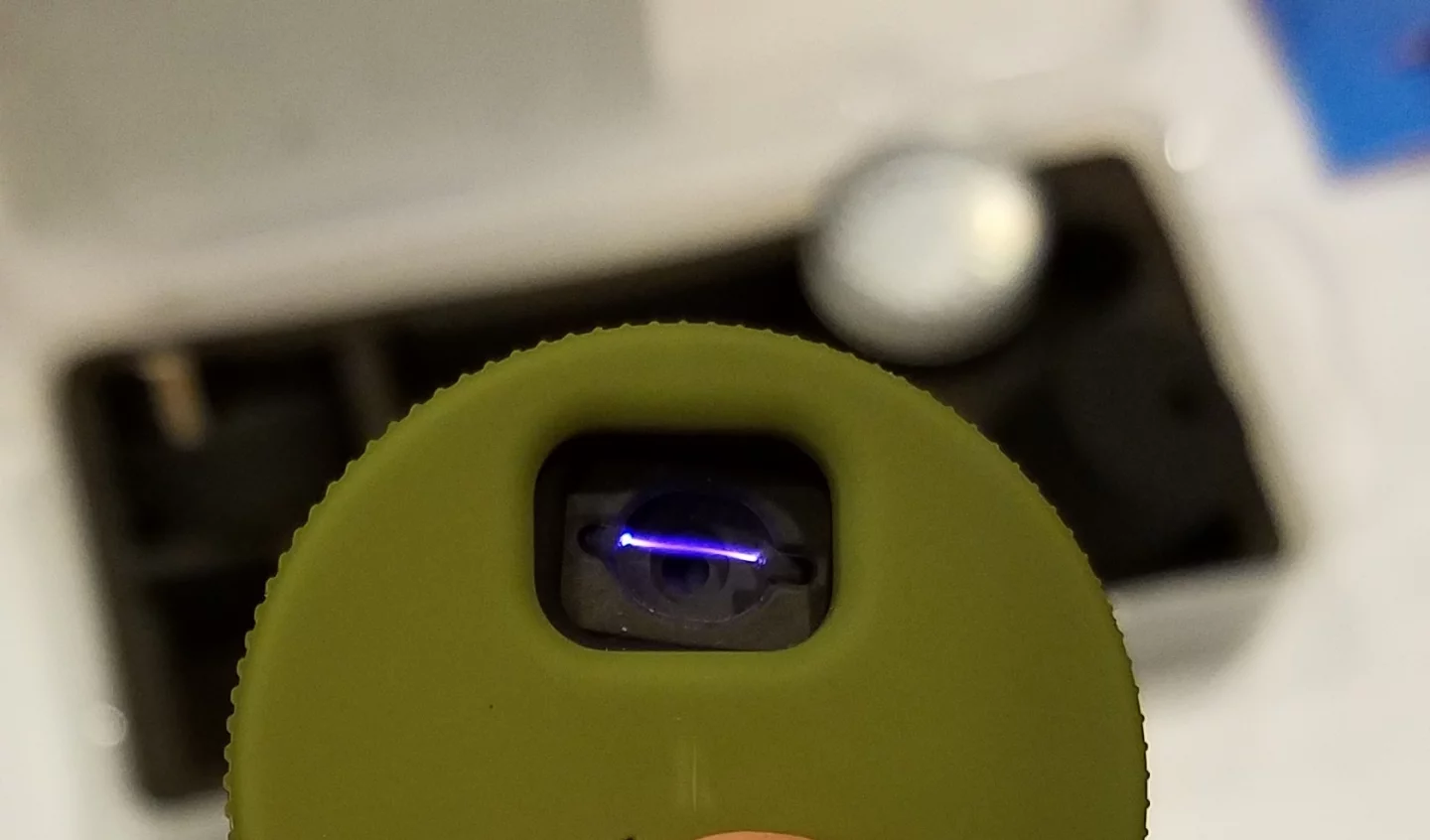 The Survivolts fire starter module creates an electrical arc designed to spark tinder